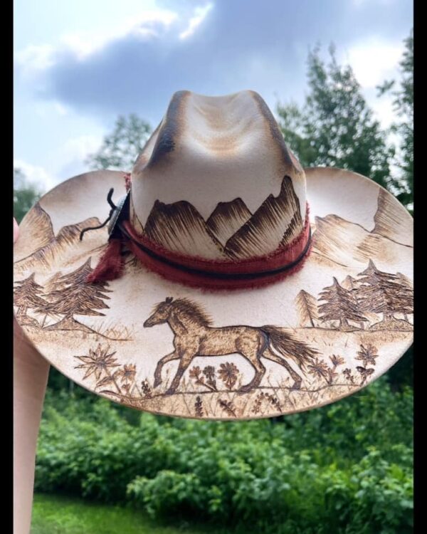 Custom Burnt Cowgirl Hats