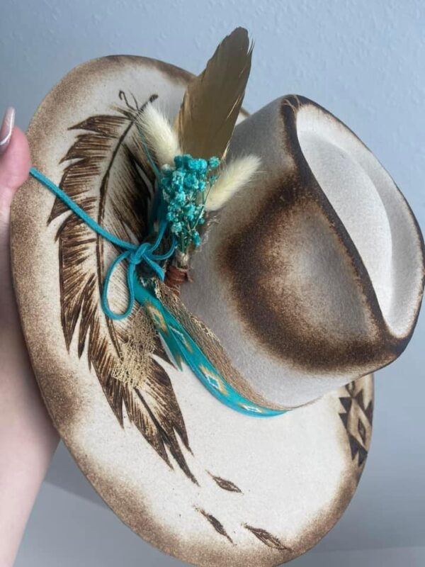 Custom Burnt Cowgirl Hats