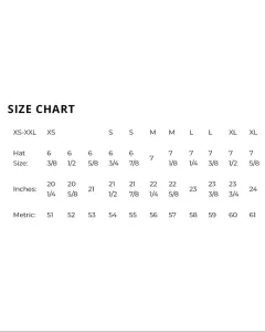 Cowgirl Hat Size Chart