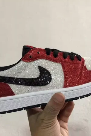 Nike Dunks Low Red Glitter