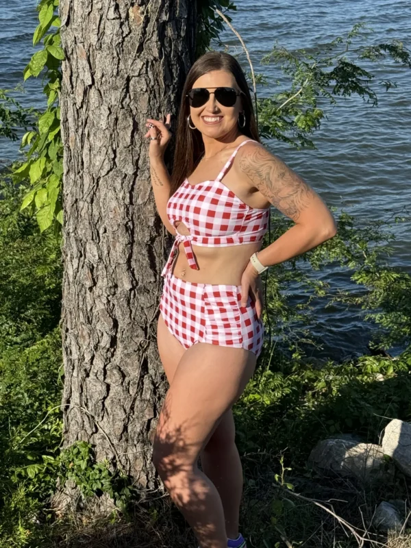 Red Checkered Bikini