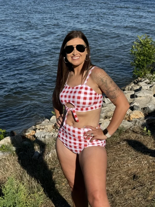 Red Checkered Bikini