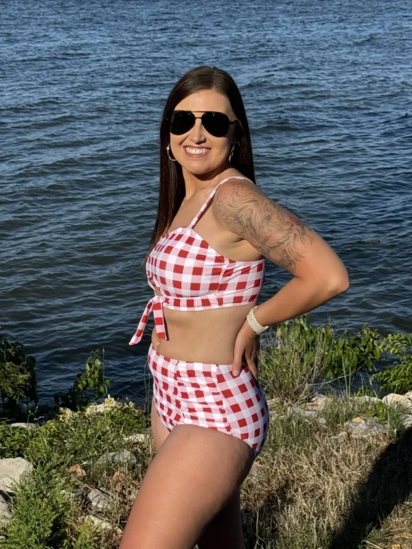 Red Checkered Bikini