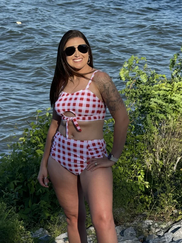 Red Checkered Bikini